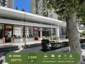 Se Vende Depto 1h1b Bicentenario 2, Centro De Viña Del Mar